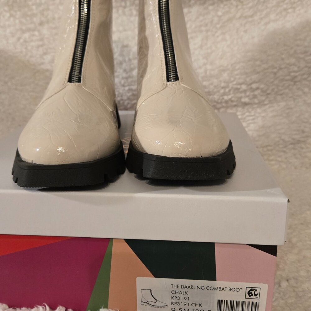 Katy Perry Shoes - Womens 9.5M - The Daarling Combat Boot CHALK - BNIB - Picture 4 of 7